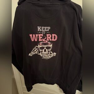 Morbid Black 'Keep It Weird' Graphic Sweatshirt